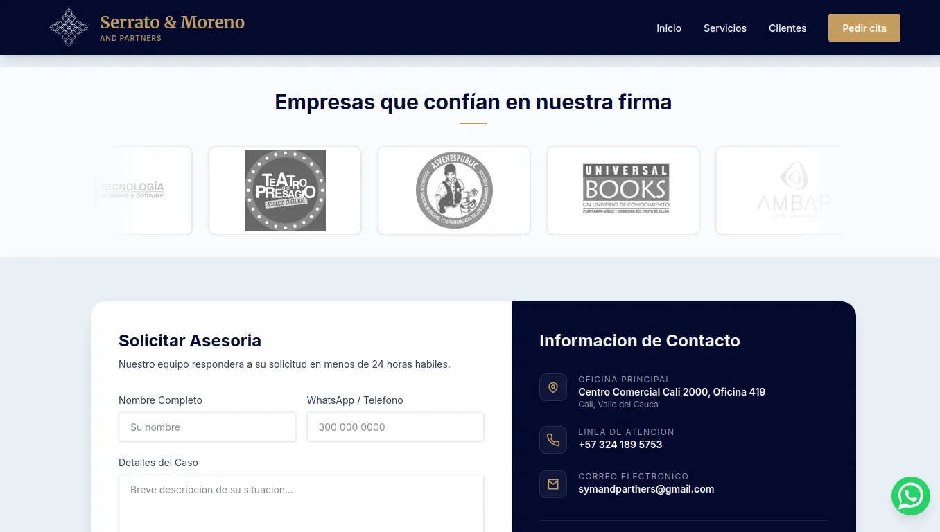 Sección de servicios / resumen